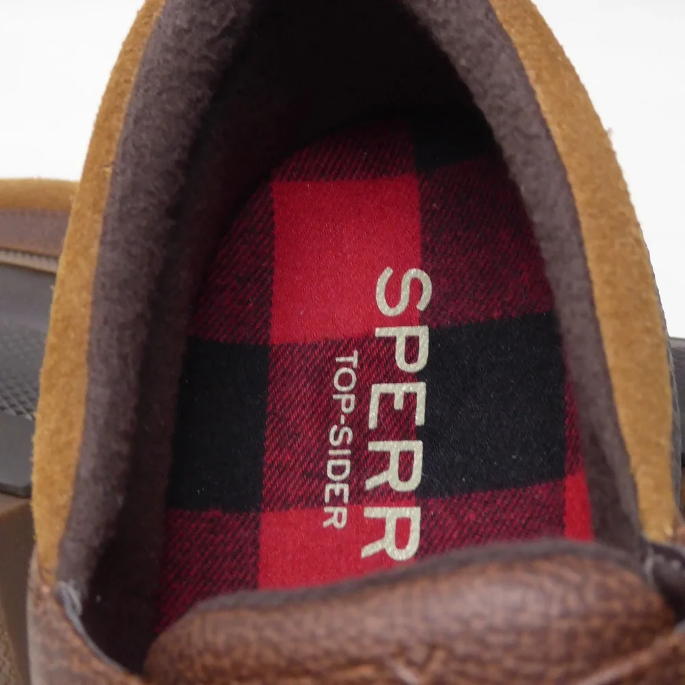 Sperry Mens Cold Bay 3-Eye Duck Shoes Brown Thinsulate Waterproof STS22690 Sz 10